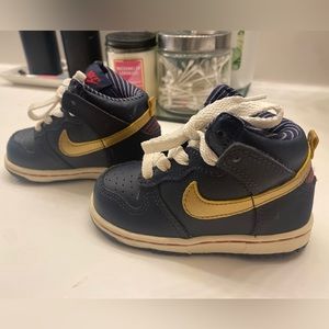 Blue and gold baby boy Nikes